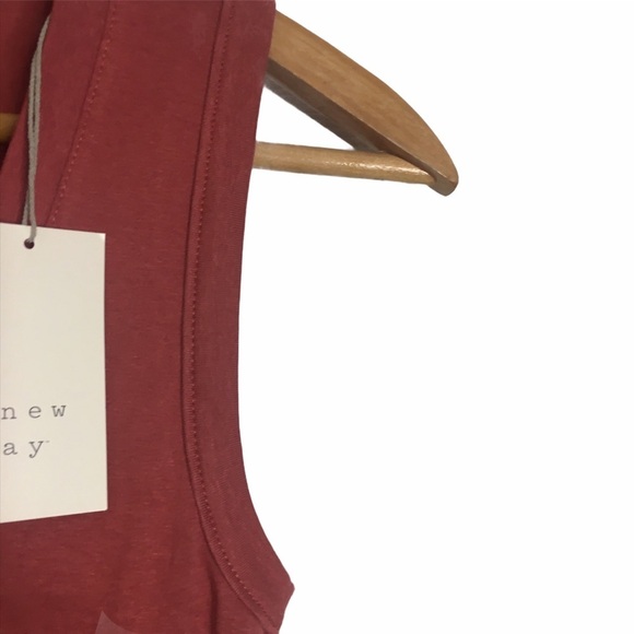 A New Day Dusty Rose Scoop Neck Cotton Tank Top Medium M - Picture 5 of 11